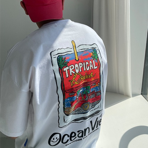 Ocean View 아이스분또 프린팅 티셔츠