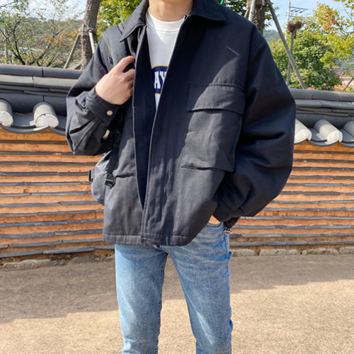 [겨울야상] 누빔안감 포켓백 오버핏 점퍼